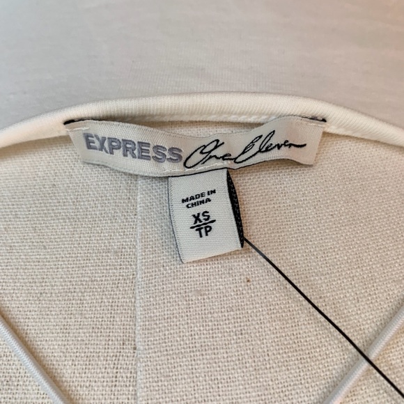 Express White Sequin Strappy V-Neck Cami - Picture 9 of 12